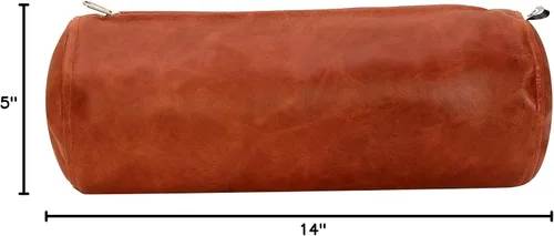 Vista 6 de Funda de almohada redonda con cilindro cervical Diseñada ergonómicamente para cabeza, cuello, espalda y piernas, ideal para soporte de columna