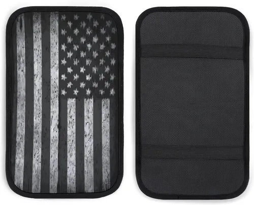 Vista 7 de Consola central de auto para calaveras de azúcar y rosas, Día de Muertos, Halloween, funda para reposabrazos de automóvil, cojín para reposabrazos