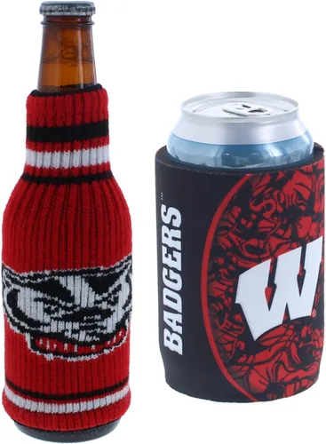 Vista 55 de College Team Color Logo Can & Bottle Holder Insulator Beverage Cooler Set