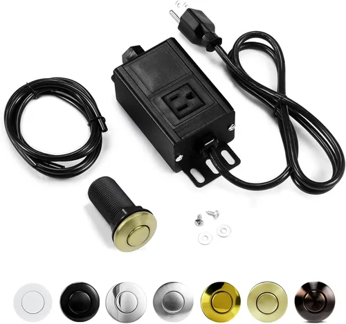 Vista 20 de CLEESINK - Kit de interruptor de aire para la parte superior del fregadero para eliminación de basura (2.5 pulgadas, negro)