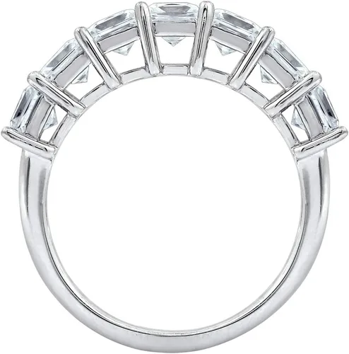 Vista 2 de Tienda Essentials Anillo de plata esterlina chapada en platino con circonita cúbica de corte princesa Infinite Elements (1 cttw, 2 cttw, o 3 cttw)