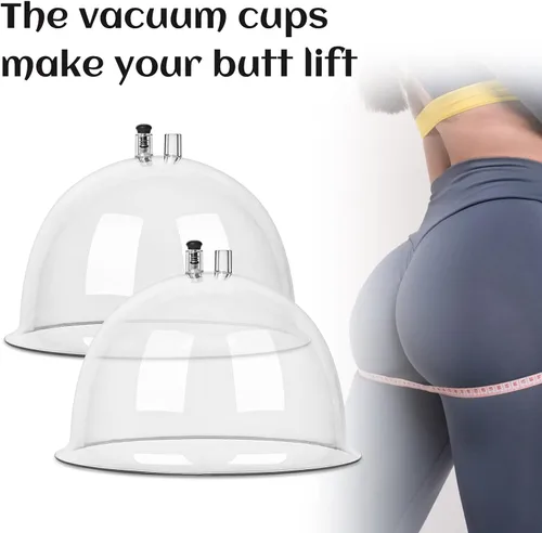 Vista 5 de Titoe Vasos de terapia de vacío de 7.8 fl oz para levantamiento de glúteos, accesorios para máquinas de ventosas al vacío extra grandes, terapia