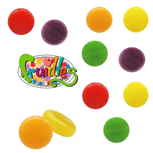 Vista 3 de Fruidles Caramelos duros con botón de fruta mixta, envueltos individualmente, media libra