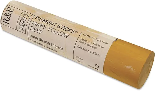 Vista 180 de R&F Handmade Paints - Pigmento profesional al óleo en barra, naranja lizarina, 6.4 fl oz