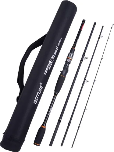Vista 24 de Goture Cañas de Pescar de Viaje, Caña de Pescar de 4 Piezas con Estuche/Bolsa, Caña de Casting/Spinning, Caña Baitcasting Ultraligera de 7 Pies