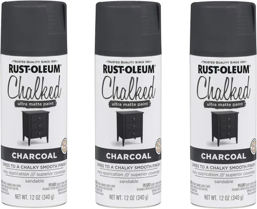 Vista 65 de Rust-Oleum 302592 - Pintura a la tiza en aerosol ultramate de 12 onzas (paquete de 1), color gris envejecido