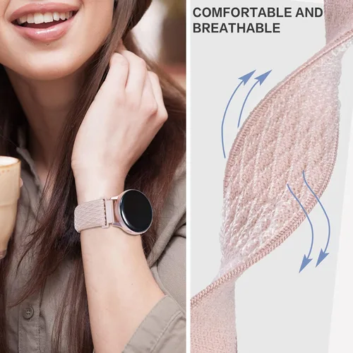 Vista 3 de Bolesi - Paquete de 8 correas elásticas de nylon compatibles con Samsung Galaxy Watch 7/6/5/4/FE, correa de 20 mm para Galaxy 6 Classic/5 Pro/Active
