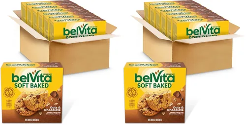 Vista 23 de belVita Bocadillos de galletas de desayuno, sabor a arándano, 5 paquetes