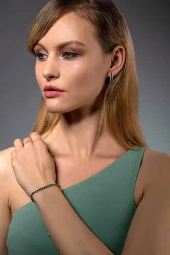 Vista 5 de ZAVANA Pulseras ajustables para mujeres y adolescentes, delicadas pulseras de tenis deslizantes para mujeres con circonitas cúbicas transparentes