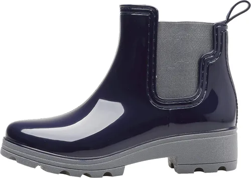 Vista 7 de Botas de lluvia cortas para mujer, impermeables, sin cordones, botines Chelsea, 5.5
