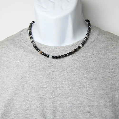Vista 10 de Mami's Gem Studio Collar para hombre, piedra preciosa de 0.236 in, colección de estilo elegante, hecho a mano en Estados Unidos