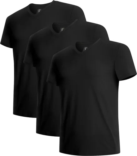 Vista 8 de BAMBOO COOL Camisetas interiores para hombre, cuello en V, suaves, que