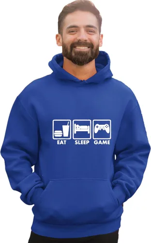 Vista 10 de Go All Out Eat Sleep Game - Sudadera con capucha para hombre y mujer Verde Irlandés