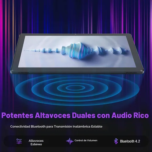Vista 8 de Tablet Android de 10.1 pulgadas con funda, Android 15 tabletas para adultos, Octa-Core, 8 GB de RAM 64 GB ROM, 1 TB expandible, WiFi 6, GPS, cámara