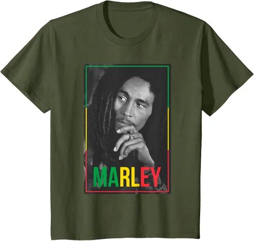 Vista 13 de Camiseta blanca oficial de Bob Marley Photo S Negro