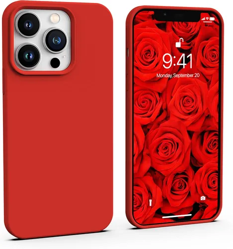 Vista 15 de IceSword Funda compatible con iPhone 13 Pro de 6.1 pies, funda delgada de silicona líquida a prueba de golpes, suave antiarañazos, bonita protección