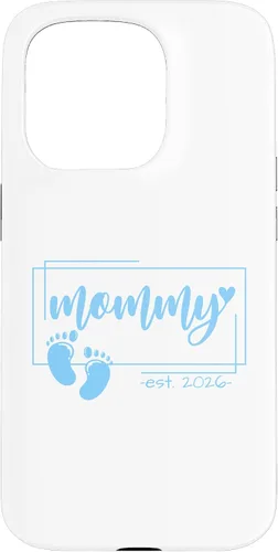 Vista 14 de Mommy Est 2026 Pregnancy Announcement Baby Boy Reveal Case for iPhone 17