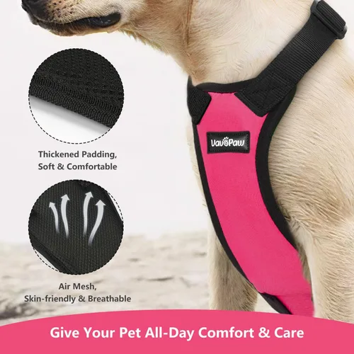Vista 38 de VavoPaw Cinturón de Seguridad para Perros, Chaleco de Seguridad Arnés para Perros para Automóvil con Hebilla Ajustable Cinturón de Seguridad
