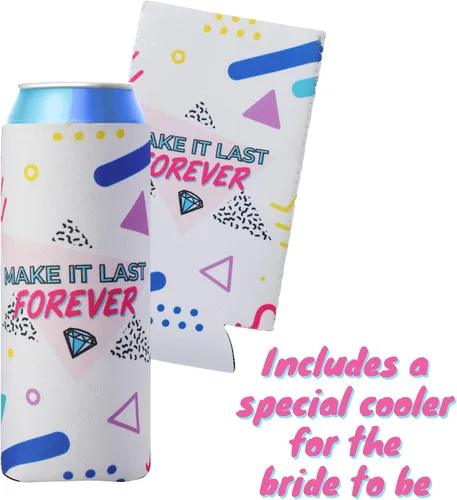 Vista 2 de Bach to The 90s Bachelorette Party Slim Can Coolers 90s Theme Bachelorette Party Can Sleeves
