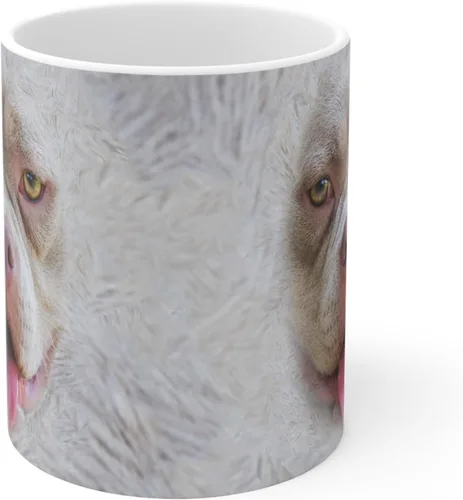 Vista 2 de Funny Gifts - Taza de café de cerámica blanca con diseño de perro American Bully de 11 onzas