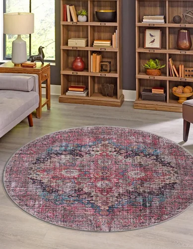 Vista 11 de Unique Loom Mangata Collection - Alfombra de área - Mary (rectangular 2' 0" x 3' 0", azul/negro)