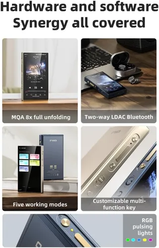 Vista 8 de FiiO M21 Android 13 Reproductor de música portátil MP3 Snapdragon 680 4* CS43198 DAC Chips Audio de alta resolución DSD Bluetooth LDAC (negro)