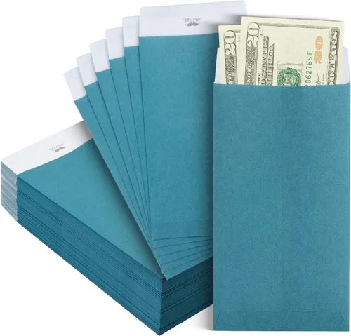 Vista 10 de Mr. Pen - Sobres de dinero para efectivo, 6.5 x 3.5 pulgadas, paquete de 100 unidades, papel kraft Sobres de efectivo autoadhesivos a granel