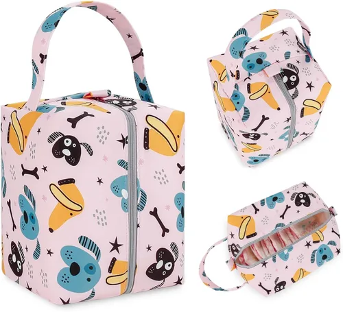 Vista 9 de Bolsas húmedas para pañales de tela para bebé, bolsa de pañales impermeable para colgar cápsulas, reutilizable, lavable para cochecito de bebé