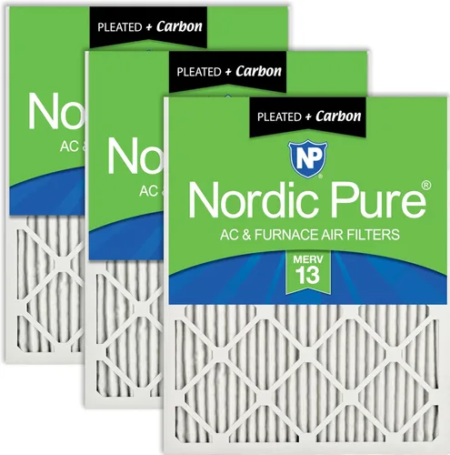 Vista 89 de Nordic Pure 20x20x1 (Tamaño real: 19 1/2 x 19 1/2 x 3/4) Filtros de aire para caldera/aire acondicionado Poly Green MERV 6 – Reduce el polvo