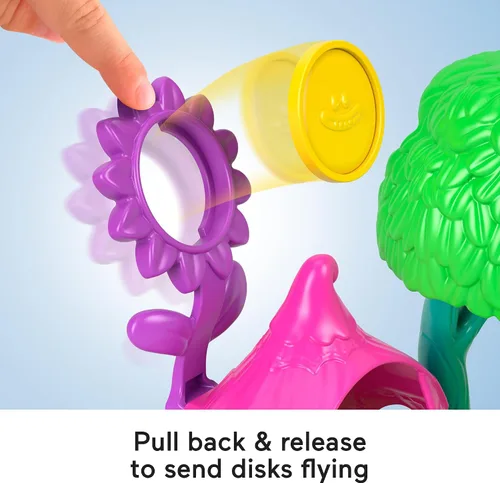 Vista 6 de Fisher-Price Imaginext DreamWorks Trolls Toys Flower Fun - Juego de campamento con figura de amapola para juegos de simulación para niños a partir