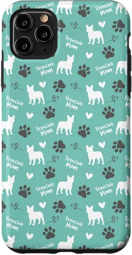 Vista 13 de Frenchie Mom French Bulldog Mom Blue Women Case for iPhone 17