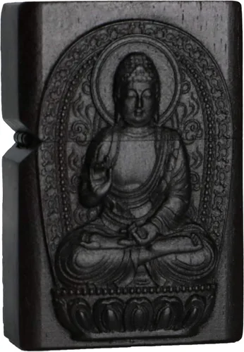 Vista 23 de Caja de carcasa de madera de ébano negro natural tallada para módulo Zippo (Serpiente Cobra)