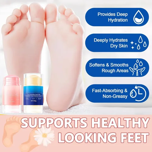 Vista 4 de Crack Feet - Barra de prevención de urea, 60 %, crema antigrietas para pies, crema hidratante para pies, crema suavizante y nutritiva, para talones