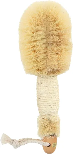 Vista 2 de Baudelaire Cepillo de baño de sisal para ducha, 9 pulgadas, cepillo tradicional de esponja de lufa de estilo japonés para una excelente exfoliación