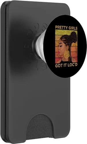 Vista 8 de Pretty Girls Got It Loc'd Dreadlocks Melanin Afro Lover regalo PopSockets intercambiables PopGrip