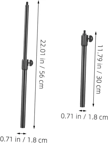 Vista 8 de ABOOFAN Brazo de poste de micrófono telescópico brazo de micrófono de metal portátil con adaptador de cabeza de tornillo para estudios de grabación