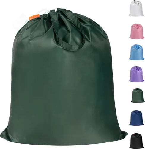Vista 18 de Polecasa - Mochila de lavandería duradera con correas acolchonadas, tela resistente a desgarros, 3.8 oz/yd² y múltiples bolsillos, grande, Negro