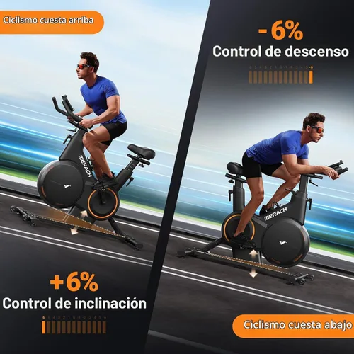 Vista 2 de MERACH Magnetic Exercise Bike, Heavy Duty Stationary Bike for Home Gym