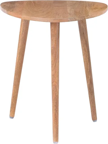 Vista 11 de MH London Mesa auxiliar Tri Pin I Madera de mango natural hecha a mano, naturalmente resistente a la humedad, sin mantenimiento I 16 x 16 x 18
