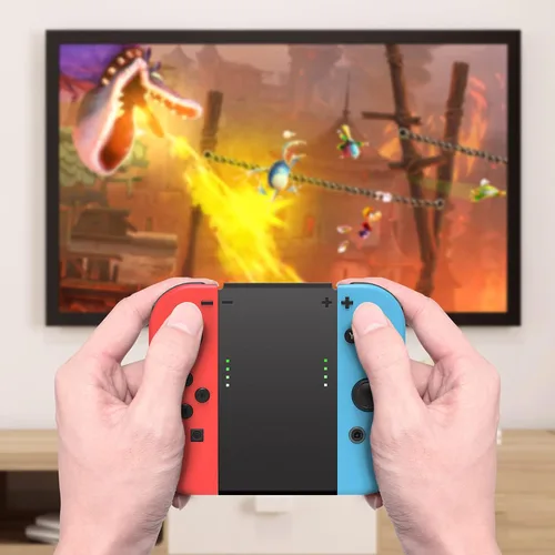 Vista 7 de MENEEA Conector de mango de juego compatible con Nintendo Switch para Joy Con y Switch modelo OLED compatible con Joy Con, mango de gamepad 5 en 1