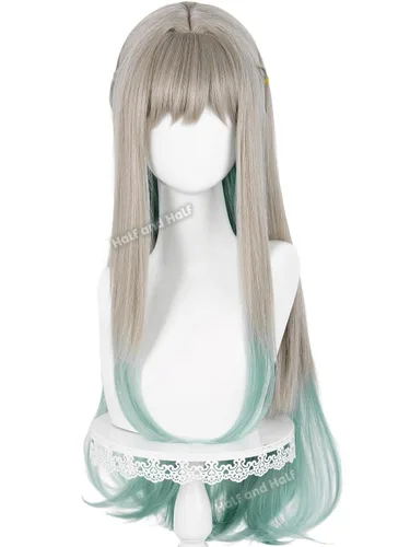 Vista 18 de Peluca corta y recta de anime para cosplay de anime de 14 pulgadas, peluca