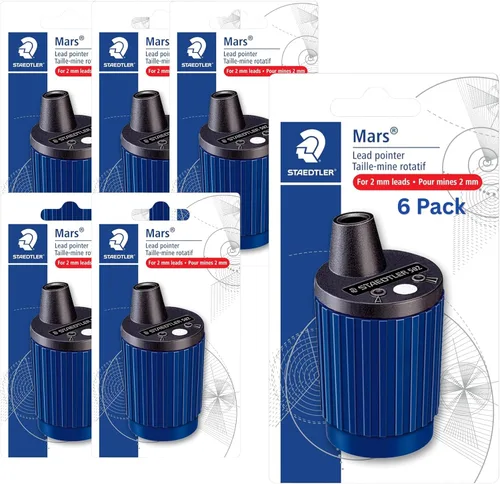 Vista 5 de Staedtler Mars Puntador de lápices - Sacapuntas mecánico de precisión con parada automática para lápices de 0.079 pulgadas - Acción giratoria
