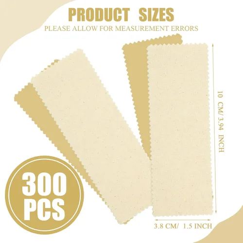 Vista 2 de Loopeer 300 tiras de cera facial de muselina natural, depilación, cejas, precortadas, para el cuerpo, de algodón, para mujeres y hombres