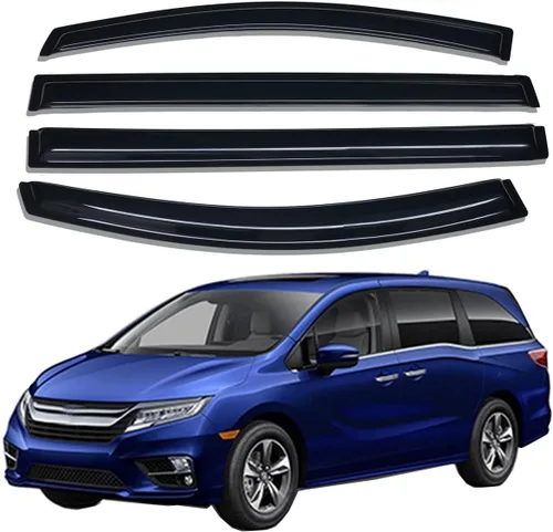 Vista 6 de Lightronic Visera de ventana de ventilación automática con clip extra duradera, compatible con Honda Odyssey 2018-2026, protección UV, deflector