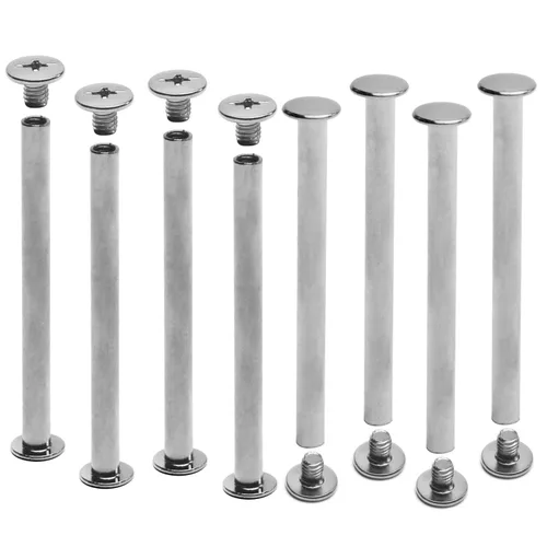Vista 15 de 25 juegos de pernos de tornillo aptos para orificios de 3/16 pulgadas (0.197 in) de diámetro, hebilla de cinturón hembra M5x6mm, pernos