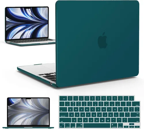 Vista 49 de IBENZER Funda para MacBook Air de 13 pulgadas 2026 2025 2024 2023 2022 M4 A3240 M3 A3113 M2 A2681, funda rígida con cubierta de teclado ScreenFilm