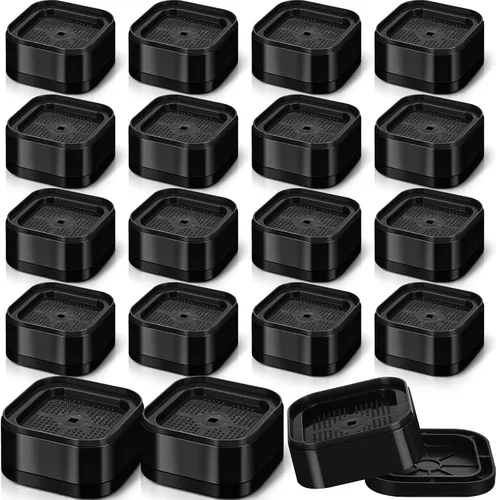 Vista 8 de Ecally Paquete de 6 Elevadores de Muebles Ajustables Elevadores de Cama Elevadores de Patas de Escritorio 1.38" Apilables Resistentes Elevadores