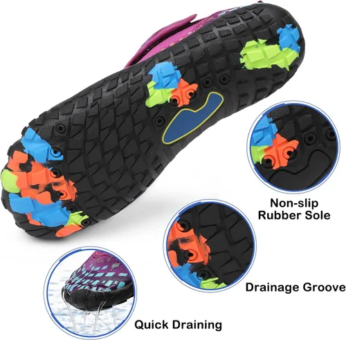 Vista 5 de Scurtain Unisex Mens Womens Athletic Hiking Water Shoes Quick Dry Barefoot Aqua Shoes Swim Shoes Beach Shoes with Drainage