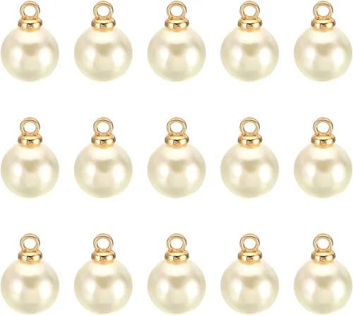 Vista 10 de PATIKIL 150 cuentas de perlas de perlas de imitación de perlas colgantes de bricolaje para hacer joyas, pulseras, aretes, collar