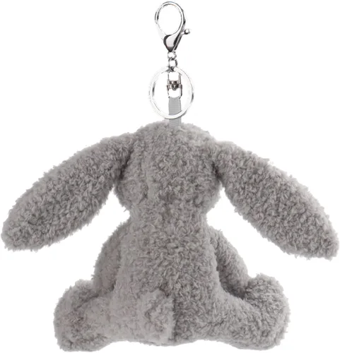 Vista 5 de Apricot Lamb Cute Toys - Llavero suave de peluche de conejo gris para bolsa de niños, bolso, mochila y bolso (6 pulgadas)